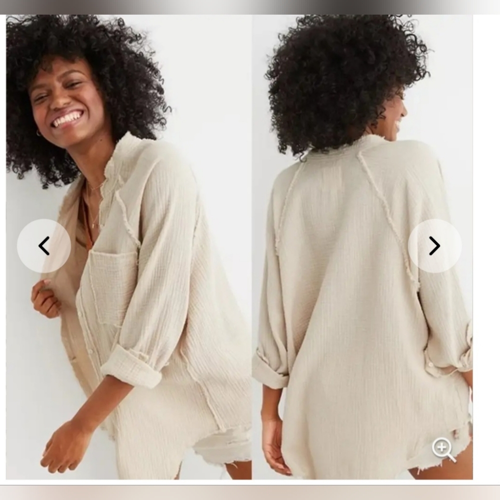 Aerie Pool-To-Party Cover Up Shirt